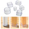 Furniture Leg Caps Chair Leg Caps Transparent Table Chair Foot Cover Silicone Wear-resistant Cap Noise Reduction Protect Floor