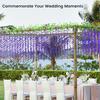 Simulated Wisteria Flowers Faux Weeping Plant with Flowers Artificial Flowering Wisteria Vine for Garland Wedding Arch Wall Decor