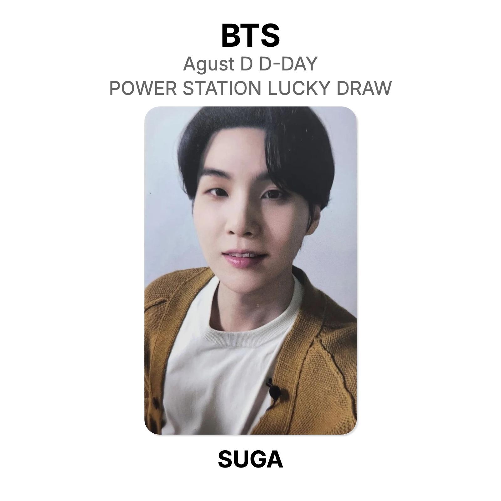 BTS Agust D D-DAY POWER STATION LUCKY DRAW Official Photocard SUGA