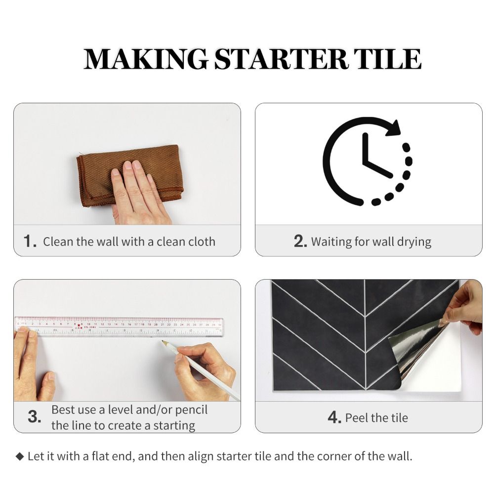 Self-adhesive Wallpaper 11.4" x 9" Stick Tile Peel and Stick Backsplash  for Kitchen Bathroom