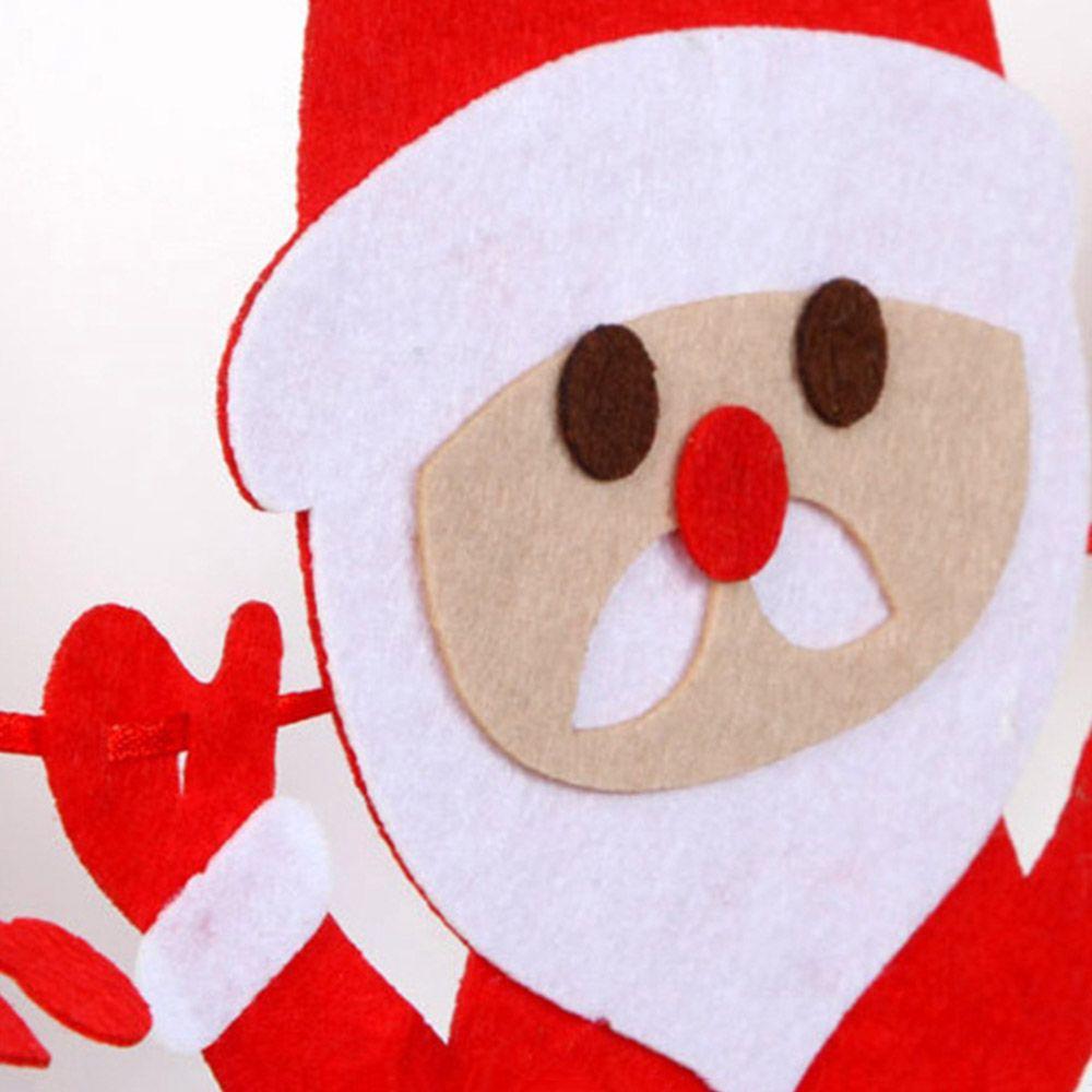 Fabric Xmas Ornaments Hanging Banner Christmas Decoration Party Supplies Christmas Pull Flag