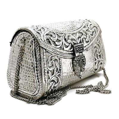 Women Gift Bridal Bag Brass Metal Clutch Sling Bag Indian Ethnic Antique Clutch