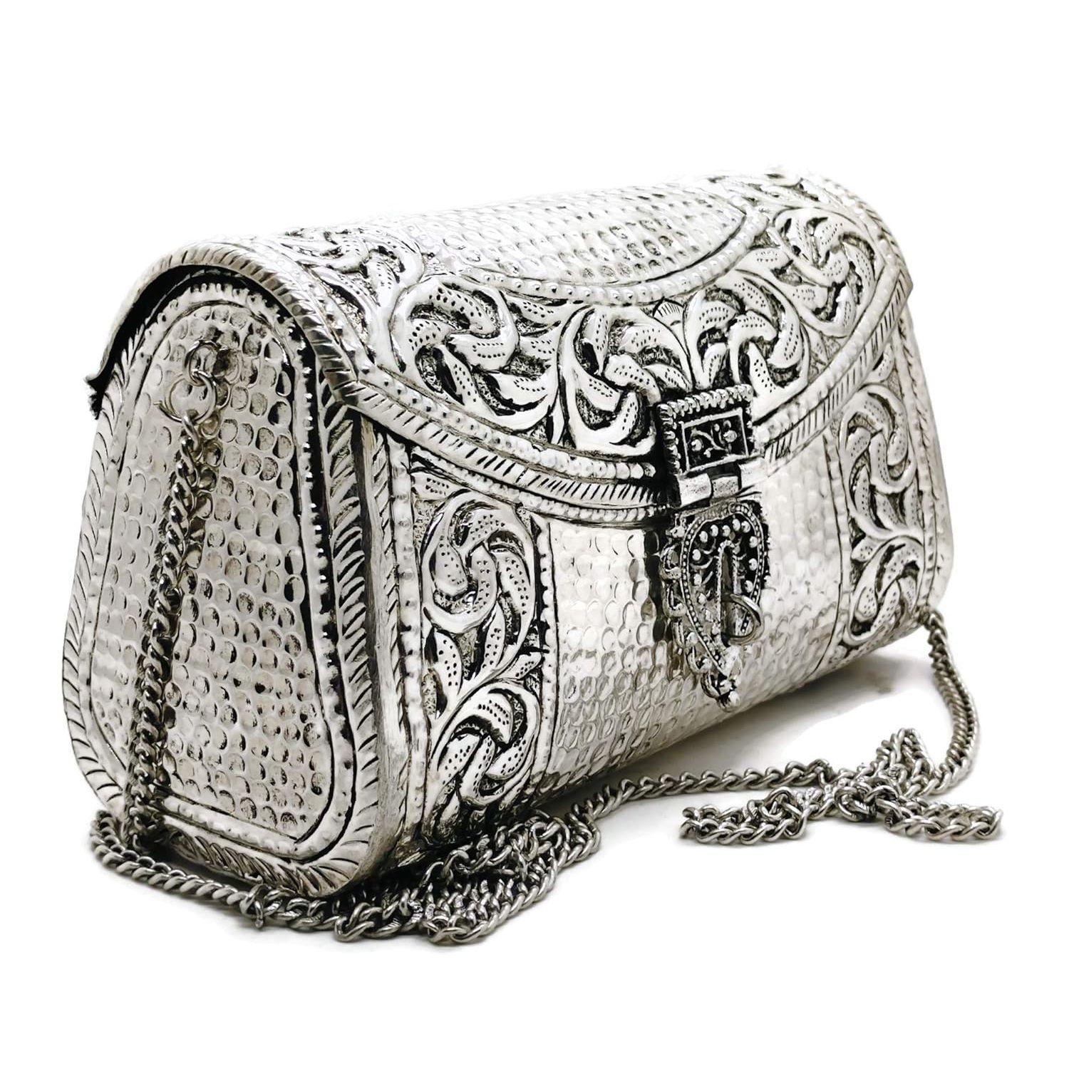 

Женский подарок, свадебная сумка, латунный металлический клатч, сумка-слинг, индийский этнический антикварный клатч