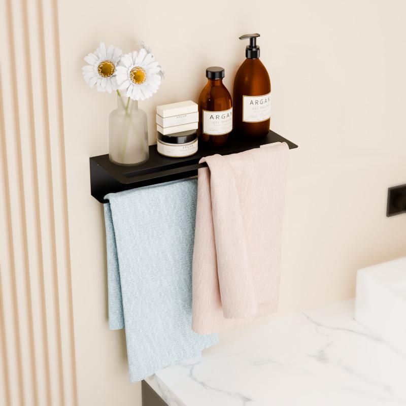 New Bathroom Towel Storage Rack Stylish and Simple Wall Mounted Towel Rack Bathroom and Bedroom Storage Rack