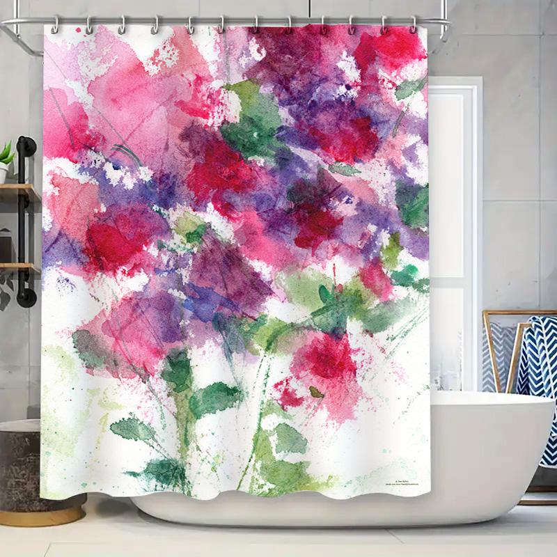 

Custom Name Heart Letter Bathroom Shower Curtain Decoration Waterproof Print Home Decor Gift For Couple Kids W60H190(CM)-1 Pcs