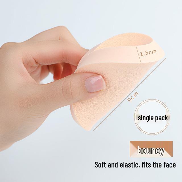 Professional Makeup Artist's Dual-Use Wet and Dry Sponge - Large Round White Puff for Foundation Application (9cm)