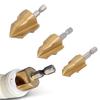 3PCS Set Pipe Reaming Drill Bit Set Hex Shank PPR High Speed Steel Pipe Reamer Bit