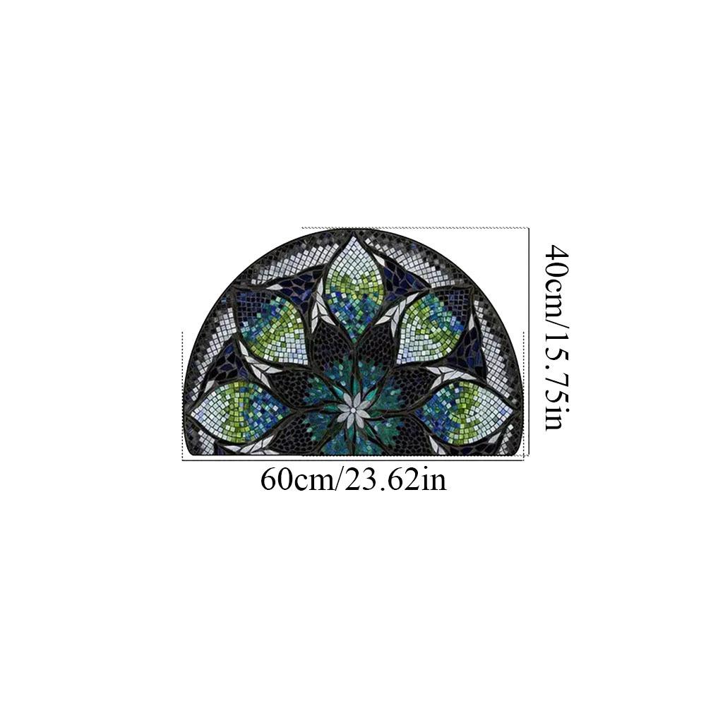 

New Non Slip Semi-Circular Carpet Washable Wear-resistant Entrance Door Mat Welcome Mat Bathroom Entrance