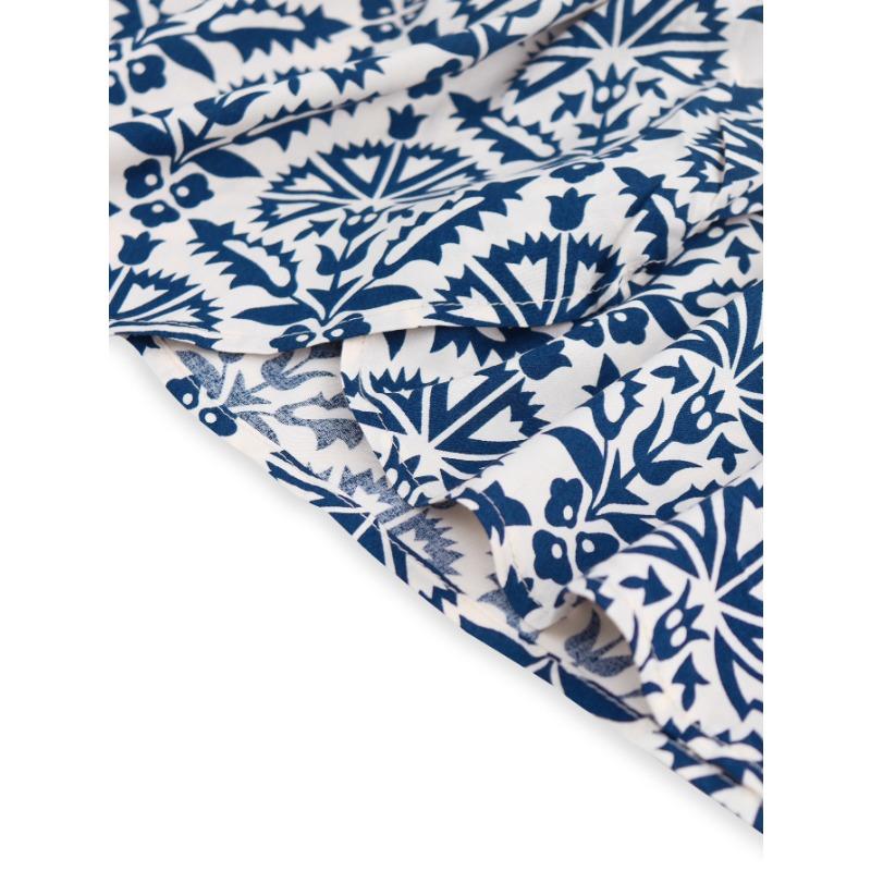 Women's Dress Spring and Summer Casual Printed Off-the-shoulder Dress