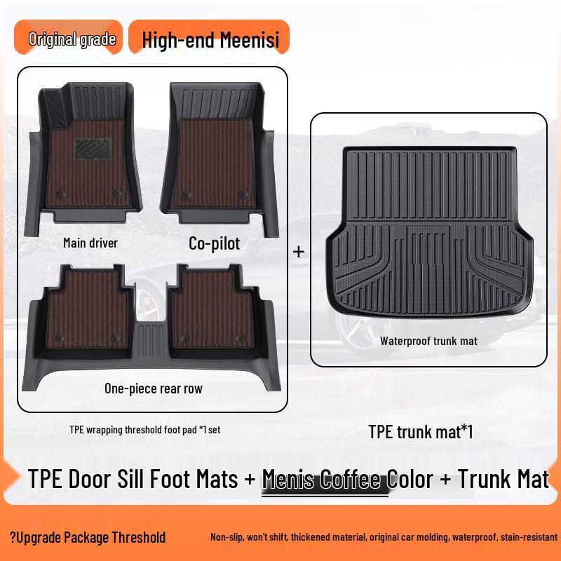 Full Coverage TPE Car Floor Mats for Honda Accord, CRV, Civic, XRV, Geely, Binzhi