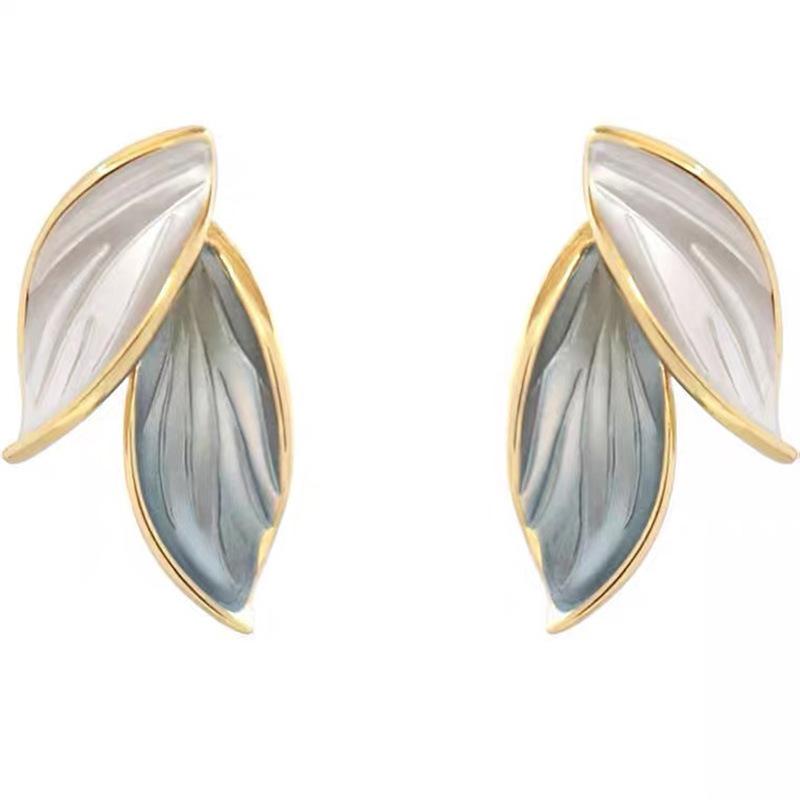 

Корейский стиль новые серьги-листья женские простые модные серьги 1 pair