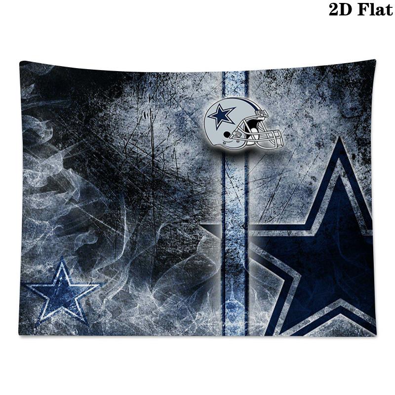 Dallas Cowboys Logo Wall Tapestry Aesthetic Wall Hanging Printed Fabric Blanket Decorative Tapestries for Bedroom Living Room Home Decor