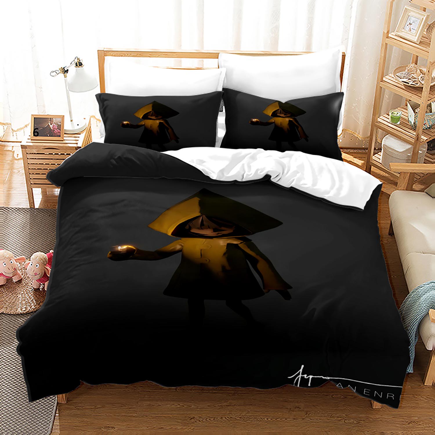 

Little Nightmares Bedding Set Single Twin Full Queen King Size Bed Set Adult Kid Bedroom Duvet Cover Sets 3D Bed Sheet Set 140x200cm 3pcs