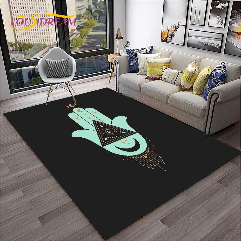 Evil Eye,Eye of Horus,Nazar Tree of Life Carpet Rug for Home Living Room Bedroom Sofa Doormat Decor,Area Rug Non-slip Floor Mat