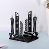 Creative Wrought Iron Metal Book Storage Rack and Personalized Hollowed-Out Bookends