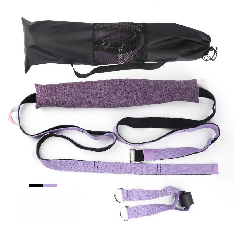 

Эластичный пояс для йоги, одно слово, раздельная нога, тренажер для жима и растяжки, открывающаяся нижняя часть талии, вспомогательные приспособления для натяжения веревки фиолетовый