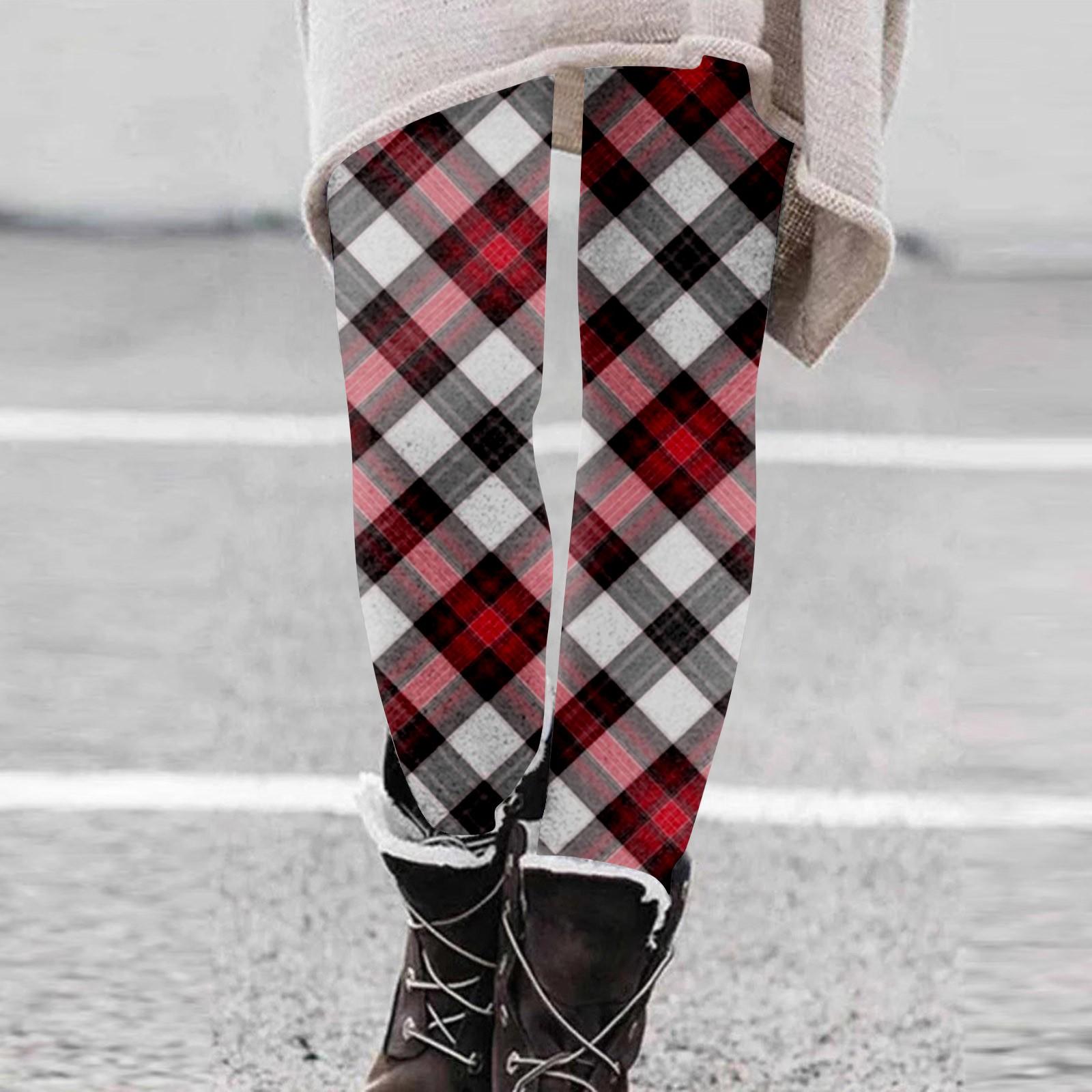 

Женские бархатные теплые эластичные леггинсы с рождественским принтом и хлопковыми брюками с высокой талией XXL