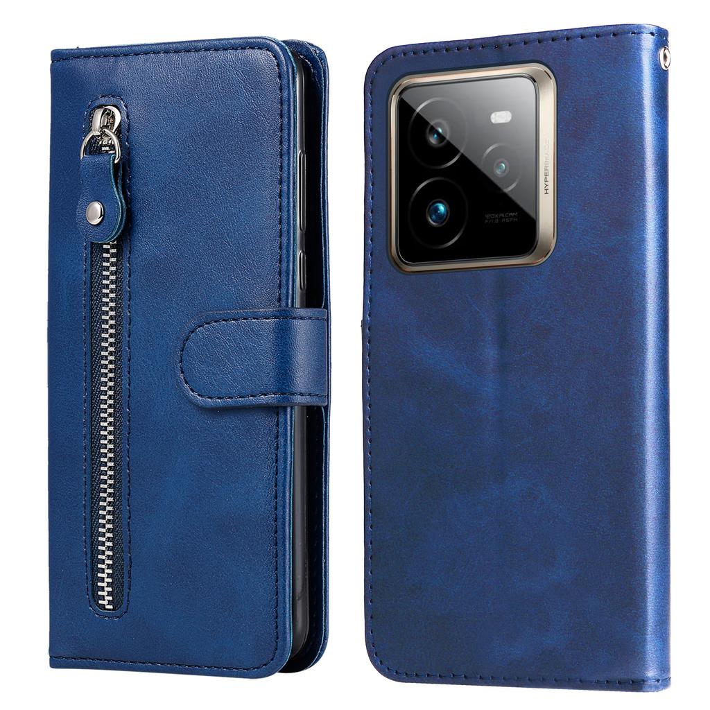For Realme GT 7 Pro 5G Case Zipper Wallet Calf Texture PU Leather Phone Cover