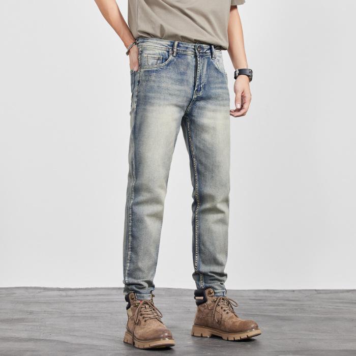 

Новые весенне-летние американские ретро джинсы Big Beef мужские стрейч узкие маленькие прямые брюки 38