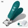 Cortador de Unhas de Abertura Grande para Mandíbula Unhas Grossas e Duras Inclinado/Plano Aço Inoxidável Ferramenta de Manicure Cortador de Unhas do Pé Aparador Anti-Salpicos