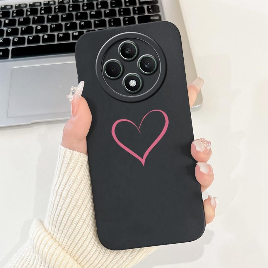 For OPPO Reno 12F 5G Case 2024 Fashion Pretty Girls Soft Liquid Silicone Shockproof Cover For OPPO Reno12 F 4G Reno 12 FS Bumper