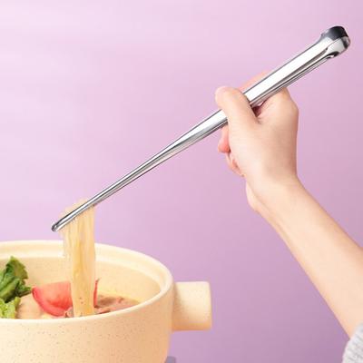 Lebensmittelclip, gezackter, verdickter Lebensmittelclip, langer Griff, polierter Clip, Lebensmittel-Edelstahl, multifunktionale Home-Bar-Eiswürfelzange für die Küche