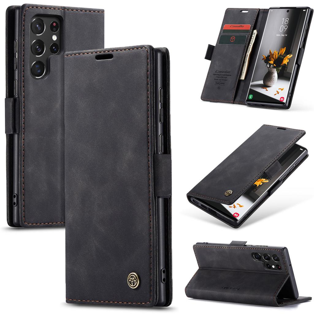 Suitable for Samsung S22Ultra phone case, Galaxy A53 phone leather case, S21FE flip cover with card slot protective case
