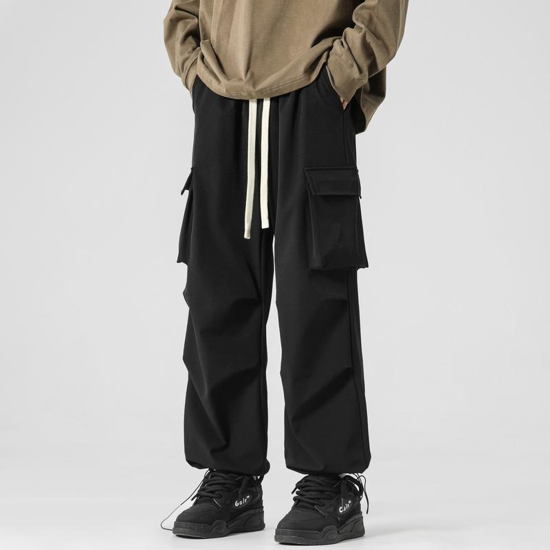Mountain outdoor simple tooling casual pants drape fashion paratrooper trousers trend versatile men
