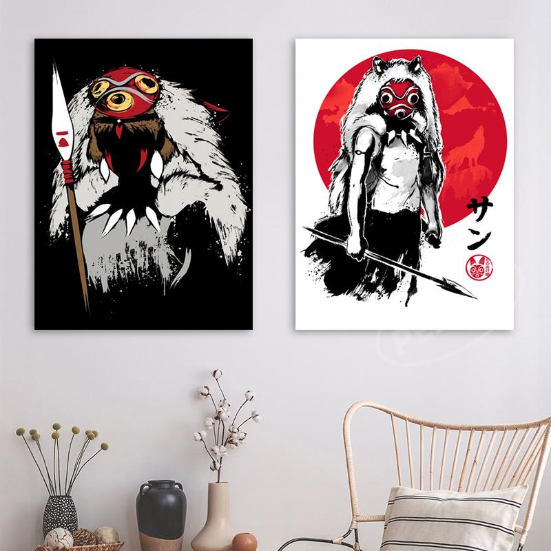 Nordic Stil Leinwand Moderne Gedruckt Hayao Miyazaki Anime Poster Hause Dekoration Malerei Wand Kunst Bild Für Wohnzimmer Modulare Kein Rahmen