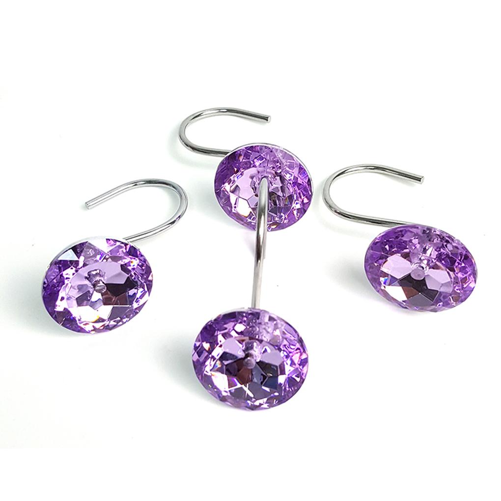 12pcs Window Drapery Rod Hook Ring Bath Bathroom Window Screen Hooks