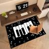 1Pc Piano keys music Printed circular carpet, home door mat, outdoor travel protection carpet A13