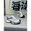 Spring new low-top mesh hot drilling comfortable casual breathable lace-up dad shoes qs