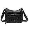 New Women's Shoulder Bag Soft Leather Texture Multi-compartment Large Capacity Fashionable Simple Old Messenger Bag