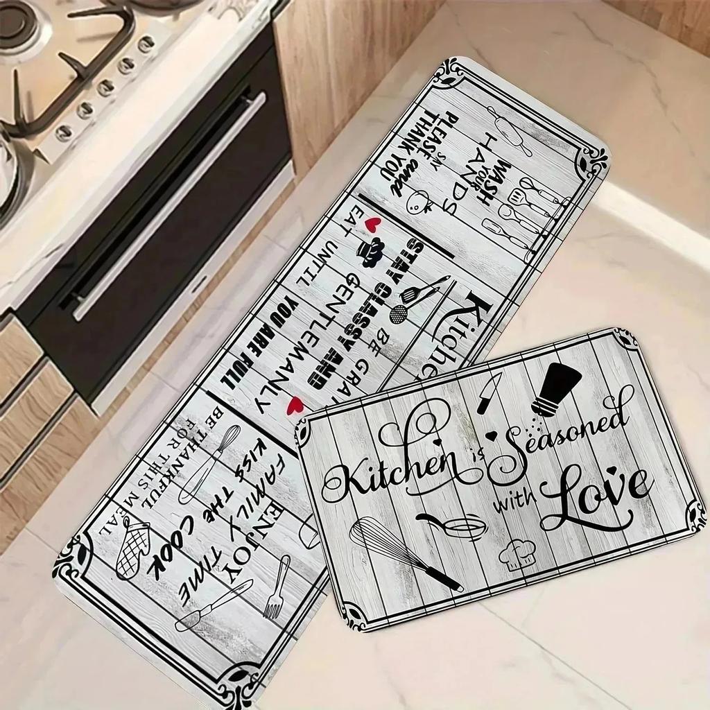 1PC Cowhide Pattern Kitchen Rug Non-Slip Door Mats Pop design Bathroom Rug Bath Mat Carpet for Home Sink Laundry Decor