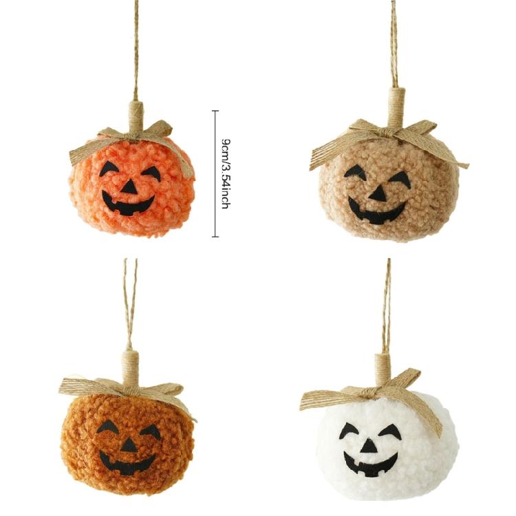 Soft Pumpkin Face Doll Ornament  Halloween Hanging Pendant  for Home Indoor Party Decoration