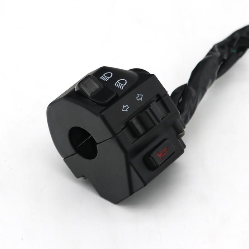 LMoDri Black Universal Aluminum 7/8" 22MM Motorcycle Switch Handlebar Motorbike Horn Turn Signal Headlight Control