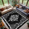 Luxury European Baroque Pattern Carpet Mat Rug Home Decor Vintage Floral Floor Area Rug Living Room Bedroom Elegant Dark Gold