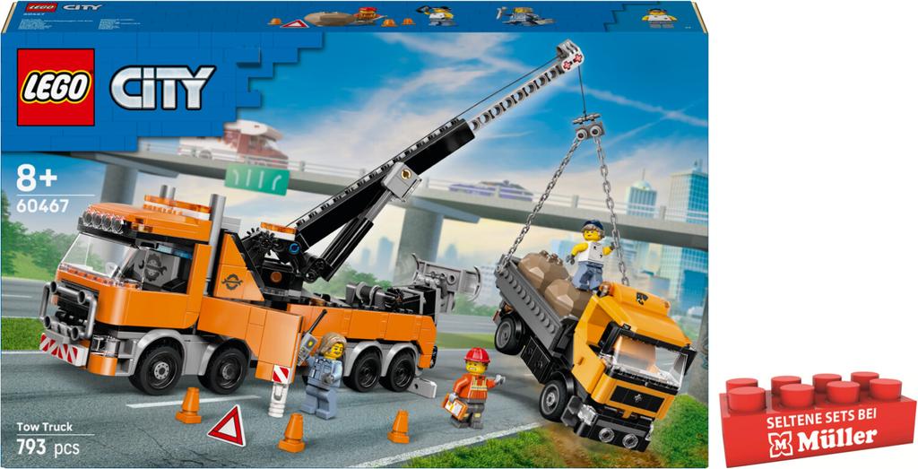 LEGO Klocki City – Ciężki holownik z dźwigiem (60467)