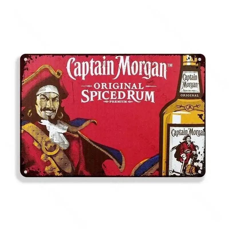 Vintage Rum Brand Metal Tin Sign Pin Up Girl Poster Metalowe znaki Man Cave Home Garage Metalowa tabliczka ścienna Dekoracja z blaszanego znaku