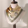 100% Pure Mulberry Silk Square Scarf Women Lightweight Wrap Floral Print Elegant Vintage Style