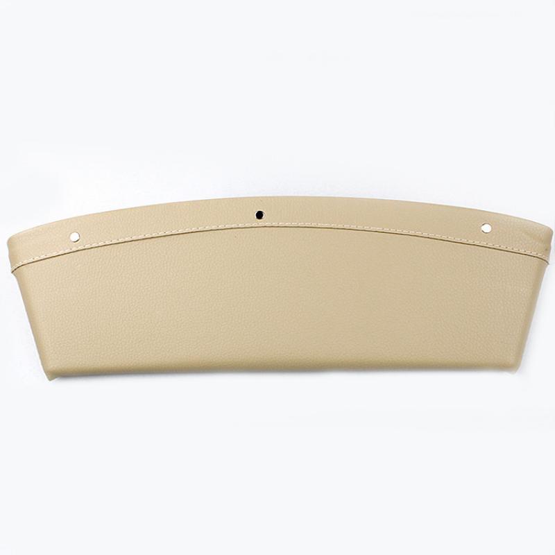 Car Front Seat Gap Filler Car Interior Accessories Portable Storage Box With Cup Holder PU Leather Console Side Gap Universal