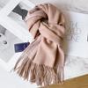 100 wool scarves men's winter dark blue plaid cashmere scarf high-end gift boyfriend dad double-sided shawl