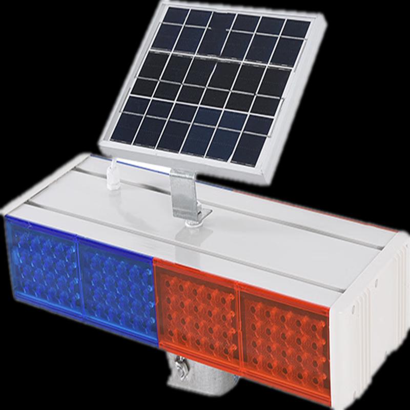 Solar Powered Yellow Flashing Traffic Warning Light