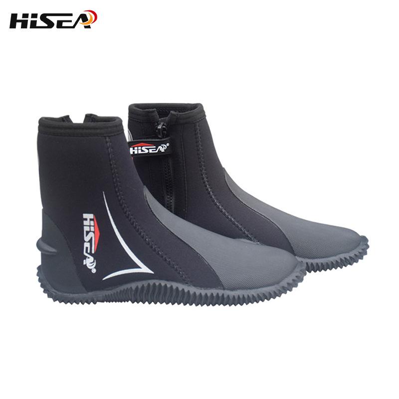 

5-миллиметровые высокие водолазные ботинки: Теплая, нескользящая обувь для мужчин и женщин — идеально подходит для плавания, серфинга и приключений в ручье. 45