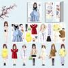 Pretend Play Magnetic Dress Up Dolls Magnet Clothes Girls Princess Stickers  Birthday Gift