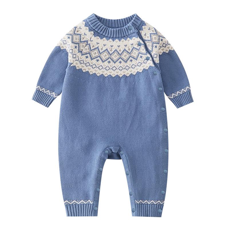 Newborn Baby Boy Autumn Romper: Class A, 100-Day Full Moon Outfit, Spring/Autumn Jumpsuit