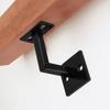 Black Hand Rail Bracket Stainless Steel for Staircase Wall Installation