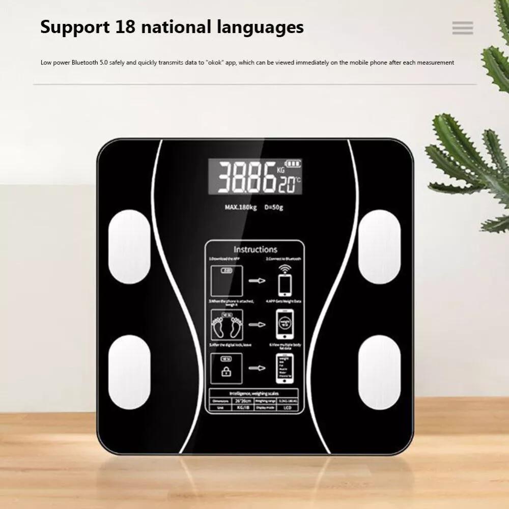 Body fat scale 180 kg Bluetooth Smart BMI Digital wireless bathroom scale