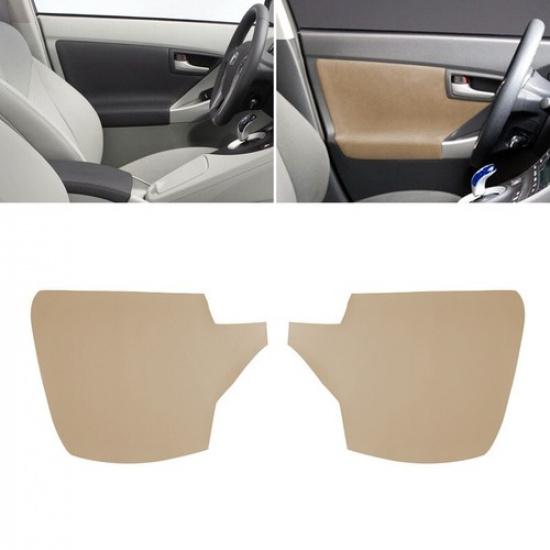 Pair Interior Door Handle Armrest Leather Protect Trim For Toyota Prius 30 09-15