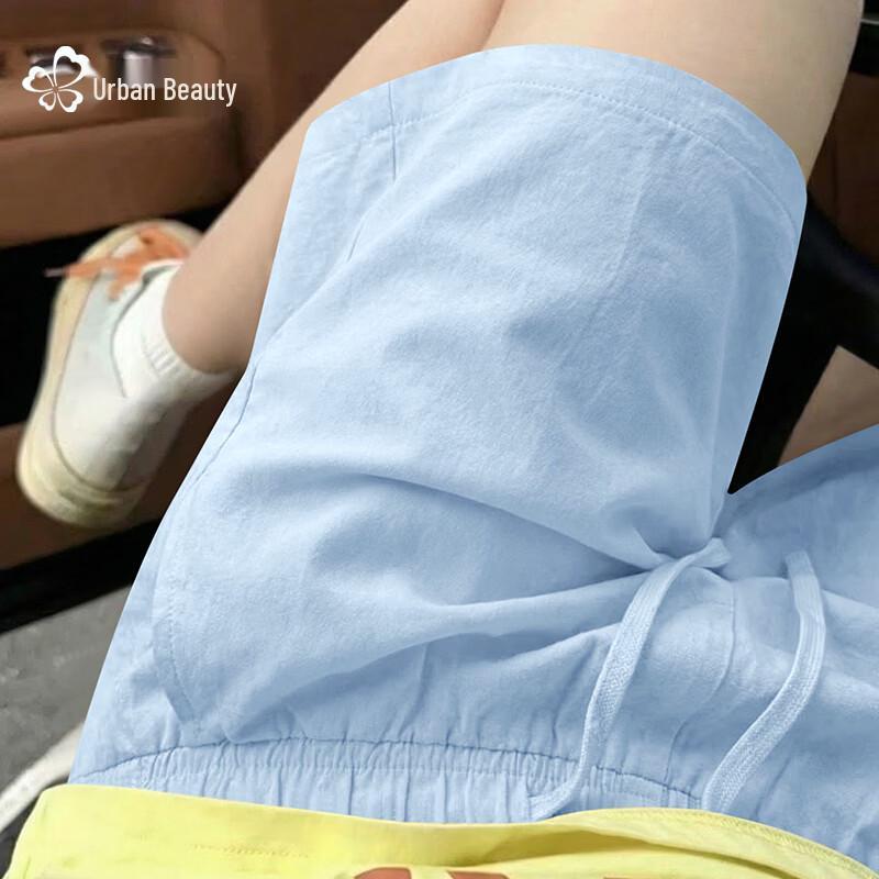 Women s Ice Silk Wide-Leg Sports Shorts S